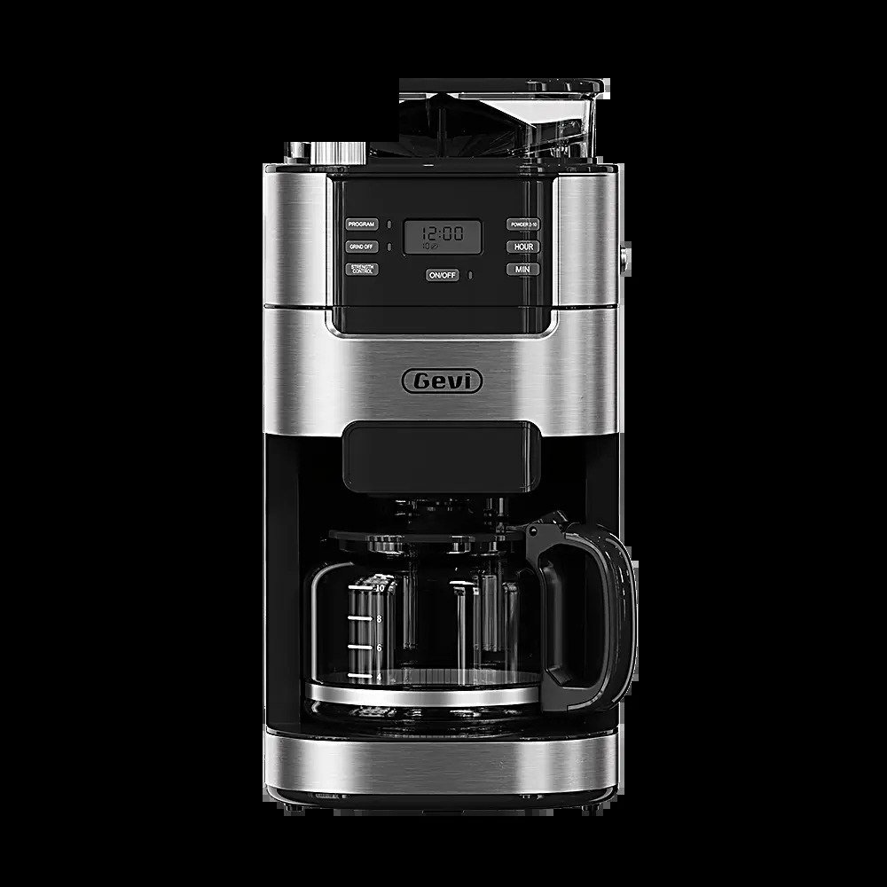 Cafetière filtre à broyeur 10 tasses — écran tactile, programmable